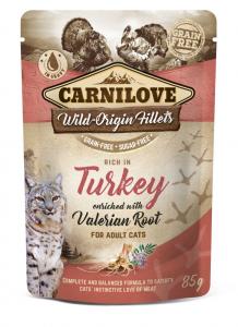 CARNILOVE CAT TASAKOS TURKEY WITH VALERIAN - PULYKA MACSKAGYÖKÉRREL 85G 