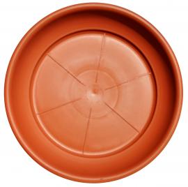 Virágcserép alátét 21cm Monaco műanyag terracotta