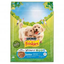 FRISKIES Junior Csirkével, zöldségekkel és tejjel száraz kutyaeledel 3kg