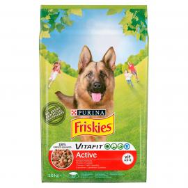 FRISKIES Active Marhával száraz kutyaeledel 10kg