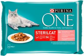 Purina One Sterilcat Lazaccal és Répával nedves macskaeledel sterilizált macskák számára 4 x 85 g