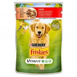 FRISKIES Marhával és burgonyával szószban nedves kutyaeledel 100g