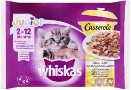 WHISKAS ALUTASAK 4 PACK SZÁRNYAS JUNIOR CASSEROLE 4X85GR