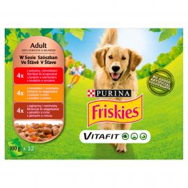 FRISKIES Szószos válogatás nedves kutyaeledel 12x100g